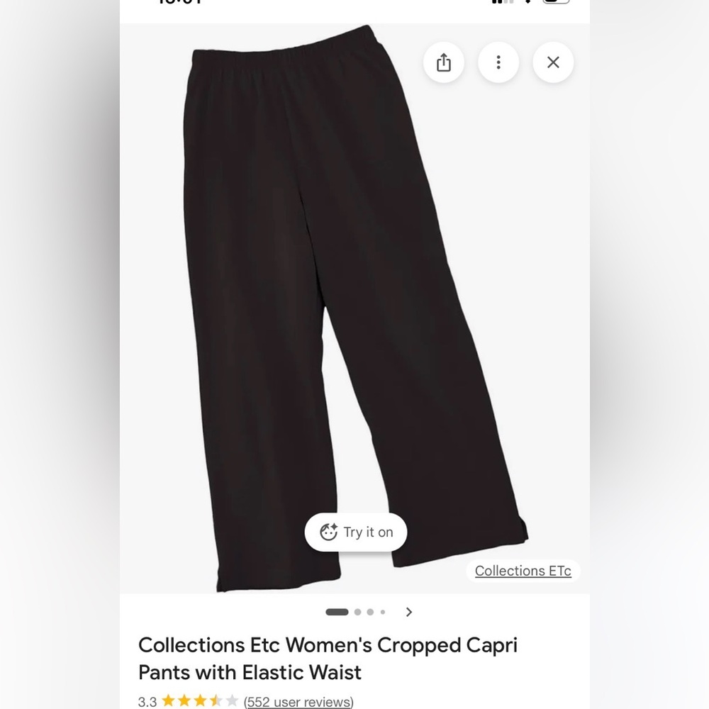 Women's Black Capri Pants